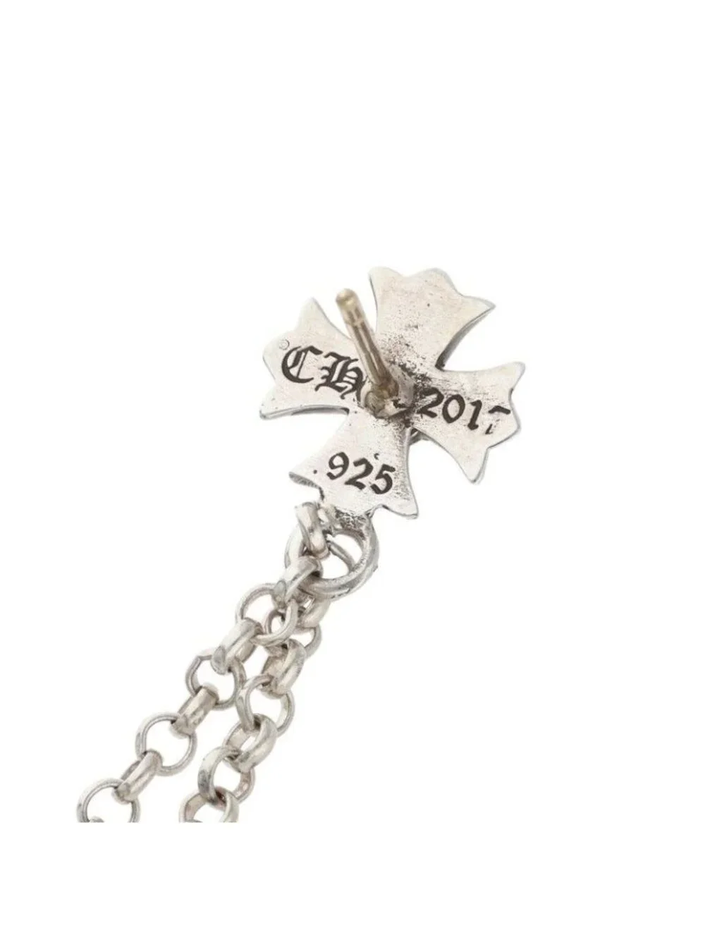 Chrome Hearts Dice Dbl Double Silver Earrings